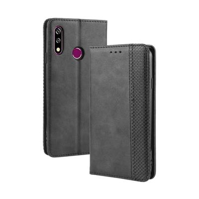 Magnetische Buckle retro Crazy Horse textuur horizontale Flip lederen case voor LG W10 met houder & kaartsleuven & fotolijstjes (zwart)