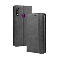 Magnetische Buckle retro Crazy Horse textuur horizontale Flip lederen case voor LG W10 met houder & kaartsleuven & fotolijstjes (zwart) - thumbnail