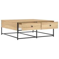 Salontafel 100x99x40 cm bewerkt hout sonoma eikenkleurig - thumbnail