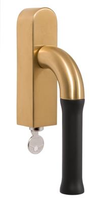 Formani Edward van Vliet NOUR EV100-DLOCK-O draaikiepgarnituuur afsluitbaar - PVD mat goud/mat zwart