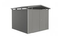 Biohort Panorama Gr. P3 metalen tuinhuis met standaard deur 237x238 cm donkergrijs metallic - thumbnail