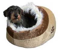 TRIXIE KATTENMAND IGLO MINOU BEIGE / BRUIN 41X30X50 CM - thumbnail
