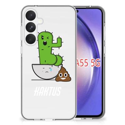 Samsung Galaxy A55 Telefoonhoesje met Naam Cactus Poo Samsung Galaxy A55 Telefoonhoesje met Naam Cactus Poo