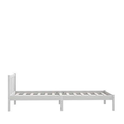 Bedframe massief grenenhout wit 100x200 cm
