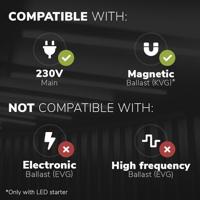 LED TL armatuur 120cm dubbel - T8 (G13) - 36 Watt 6300 lumen (175lm/W) - 6000K daglicht wit (860) - Koppelbaar - Flikkervrij - IP65 waterdicht - LED TL Lamp - thumbnail