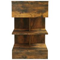 Nachtkastjes 2 st 40x35x65 cm bewerkt hout gerookt eikenkleurig - thumbnail