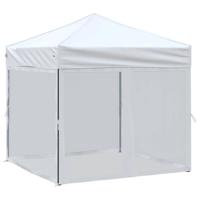 VidaXL Partytent inklapbaar met zijwanden 2x2 m wit - thumbnail