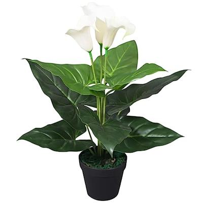 VidaXL Kunst calla lelie plant met pot 45 cm wit