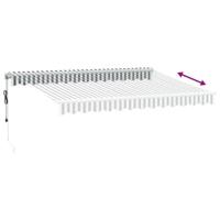 Luifel automatisch uittrekbaar 350x250 cm antracietkleur en wit - thumbnail