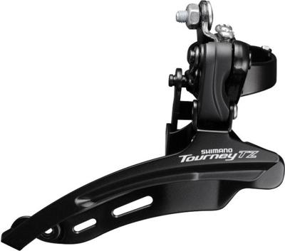 Shimano Voorderailleur 6/7-speed tourney tz fd-tz510 down swing - hoge klem ø28,6 mm - 48t - zwart/zilver