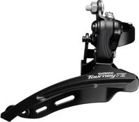 Shimano Voorderailleur 6/7-speed tourney tz fd-tz510 down swing - hoge klem ø28,6 mm - 48t - zwart/zilver - thumbnail