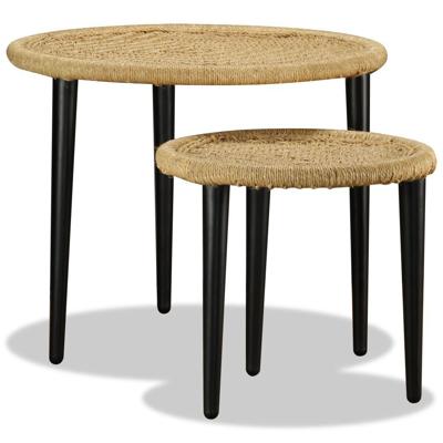 VidaXL 2-delige salontafelset natuurlijk jute