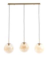 Light & Living Hanglamp 'Medina' 3-Lamps, kleur Amber/Goud - thumbnail