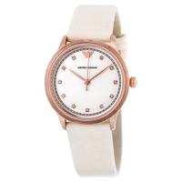 Horlogeband Armani AR1913 Leder Beige 16mm - thumbnail