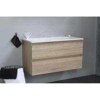 On-Line Onderkast - 100 cm - Voorgemonteerd - Acryl Wastafel - zonder Kraangat - Eiken - thumbnail