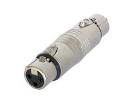 Neutrik connector 3 pin XLR vrouwelijk 7 x 2 cm staal zilver - thumbnail