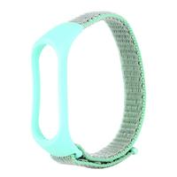 Nylon Geweven Bandje Xiaomi Mi Band 3 / 4 / 5 / 6 / 7 - Mintgroen - thumbnail