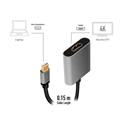 LogiLink CDA0110 video kabel adapter 0,15 m Mini DisplayPort HDMI Zwart, Grijs LogiLink CDA0110 video kabel adapter 0,15 m Mini DisplayPort HDMI Zwart, Grijs