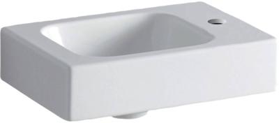 Geberit Icon fontein 38x28x13.5cm 1 wasbak 1 kraangat Rechts zonder overloopgat vuilafstotend Keramiek Wit glans 124736600