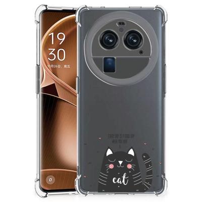 OPPO Find X6 Pro Stevig | Bumper Hoesje | Cat Good Day OPPO Find X6 Pro Stevig | Bumper Hoesje | Cat Good Day