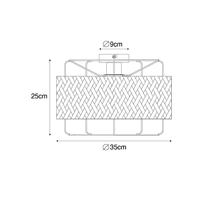 QAZQA Oosterse plafondlamp zwart met bamboe - Irena - thumbnail