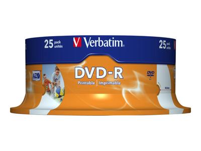 Verbatim 43538 DVD-R disc 4.7 GB 25 stuk(s) Spindel Bedrukbaar