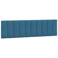 Bedframe zonder matras "Hanko" fluweel blauw 180x200 cm - thumbnail
