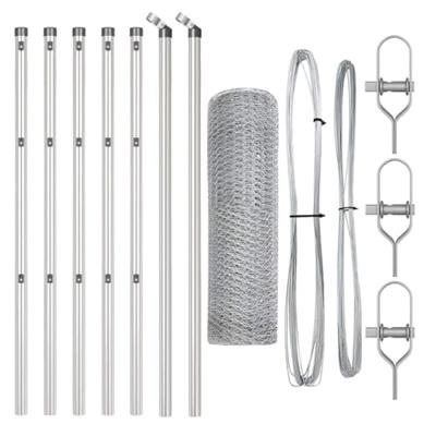 VidaXL Afrasteringspaal zilver 10 x 0,5 m (25 mm gaas) staal