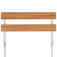 3-delige Bistroset inklapbaar massief acaciahout en staal - thumbnail