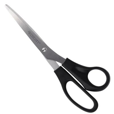 Quantore Schaar westcott buro 210mm rvs met kunststof grip groot oog - thumbnail