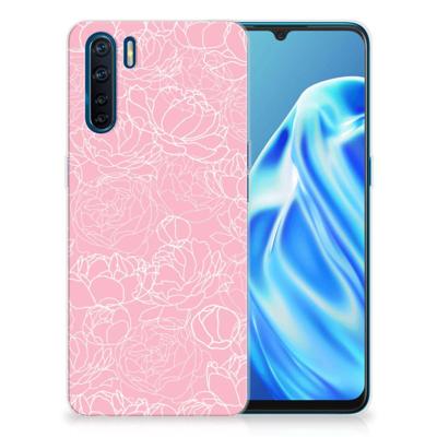 OPPO A91 | TPU Case | White Flowers