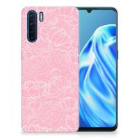 OPPO A91 | TPU Case | White Flowers - thumbnail