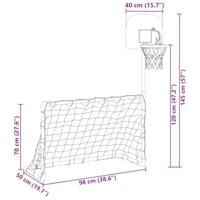 VidaXL Kindervoetbal- en basketbalset met ballen 98x50x70 cm - thumbnail