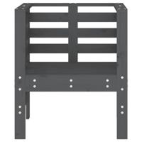 Tuinstoelen 2 st 61,5x53x71 cm massief grenenhout grijs - thumbnail