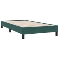 Boxspring met matras fluweel donkergroen 90x210 cm - thumbnail