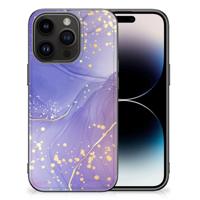 Kleurrijke Telefoonhoesje voor iPhone 15 Pro Watercolor Paars - thumbnail
