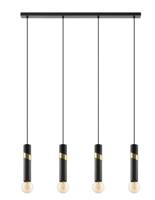 Stars of Light Strakke 4- lichts pendelCedral zwart met goud - 39936 - thumbnail