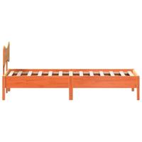 Bedframe zonder matras massief grenenhout wasbruin 90x200 cm - thumbnail
