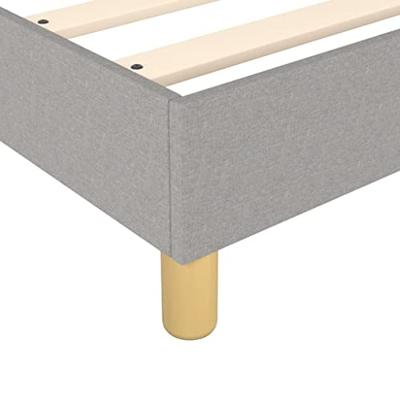 Boxspringframe stof lichtgrijs 140x190 cm