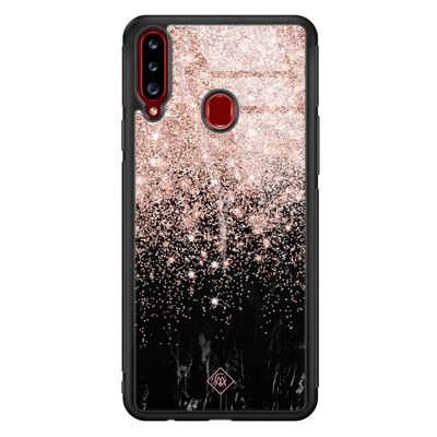 Samsung Galaxy A20s glazen hardcase - Marmer twist Samsung Galaxy A20s glazen hardcase - Marmer twist