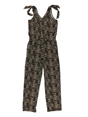 Geisha jumpsuit met panterprint bruin