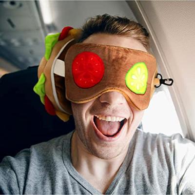 Relaxeazzz Hamburger Rond Pluche Reiskussen & Slaapmasker