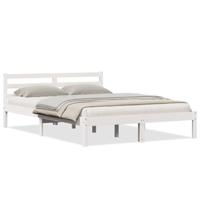 Bedframe Wit 208.6 x 157.6 x 69.4 cm Massief grenenhout - thumbnail