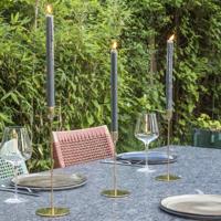 3 HI Kandelaars - Kaarsenstandaardset - ø 10 cm - Goudkleurig - thumbnail