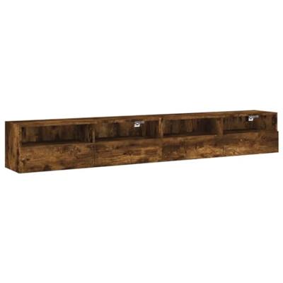 Tv-wandmeubels 2 st 100x30x30 cm bewerkt hout gerookt eiken Tv-wandmeubels 2 st 100x30x30 cm bewerkt hout gerookt eiken