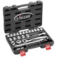 VIGOR steckschlüsselsatz "v7202" socket set 1/2" 24-tg superflat v7202 - thumbnail