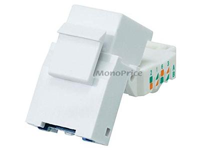 Monoprice Cat5E RJ-45 Toolless Keystone Jack, Wit (100310)