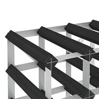 Wijnrek voor 12 flessen massief grenenhout zwart - thumbnail