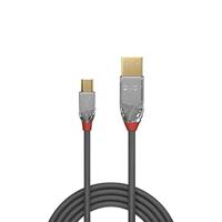 Lindy 36635 7.5m USB A Mini-USB B Mannelijk Mannelijk Grijs USB-kabel - thumbnail