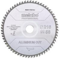 Metabo ALUMINIUM CUT PROFESSIONAL 628443000 Cirkelzaagblad 216 x 30 x 1.8 mm Aantal tanden: 58 1 stuk(s) - thumbnail